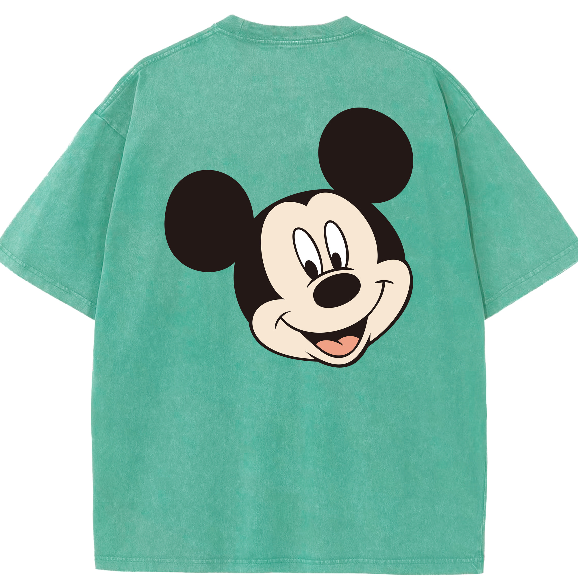 （画像用） ミッキーマウス Mickey Mouse 綿100% ヴィンテージ風 半袖Tシャツ（背面プリント）